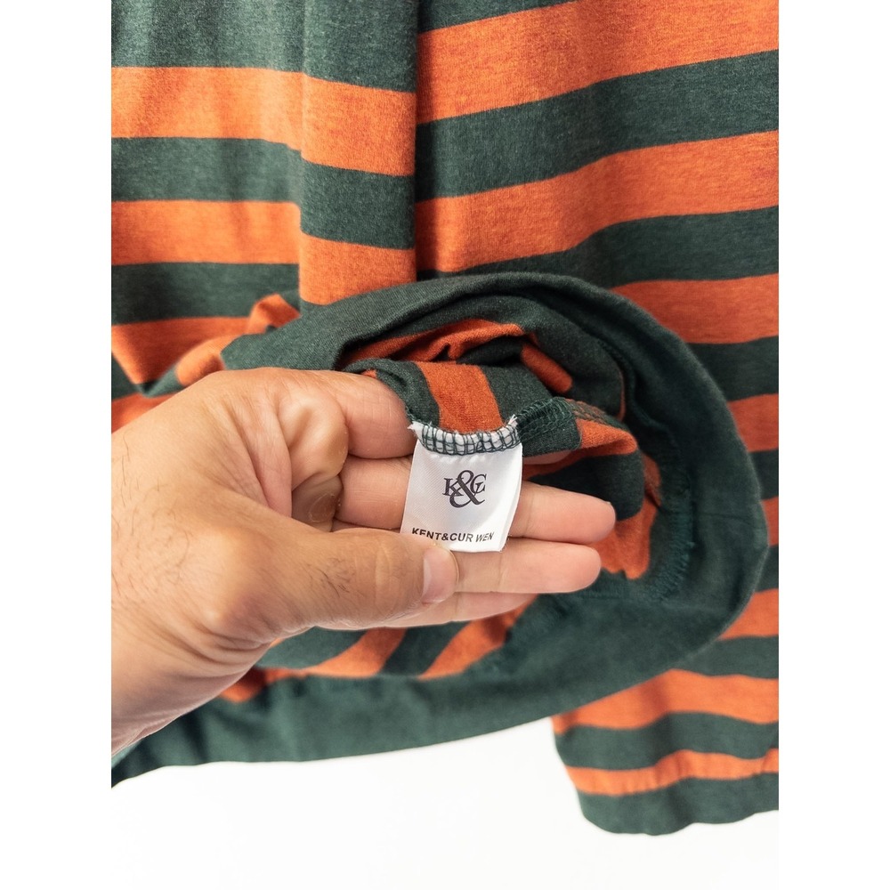 Kent & Curwen Rugby Polo Shirt Mens XL Striped Casual Cotton Long Sleeve - Picture 3 of 8